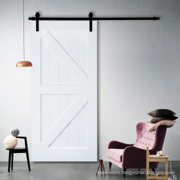 Graphic Design House MDF Board K Interior Sliding Barn Door with Hardware American Style Country White Closet Doors